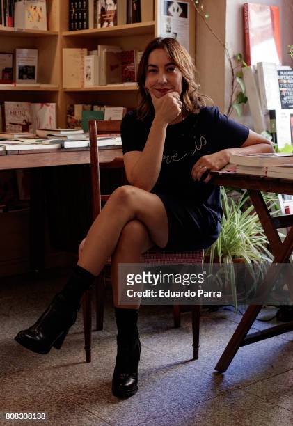 Writer Virginia Mosquera attends the 'Motherland' presentation at Cervantes y compañia bookstore on July 4, 2017 in Madrid, Spain.
