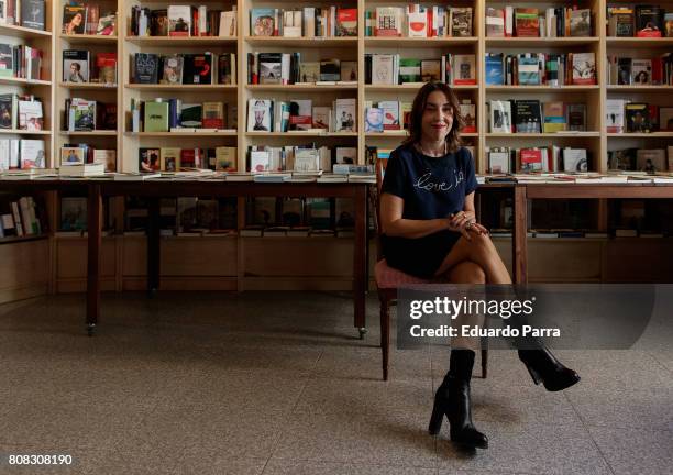 Writer Virginia Mosquera attends the 'Motherland' presentation at Cervantes y compañia bookstore on July 4, 2017 in Madrid, Spain.