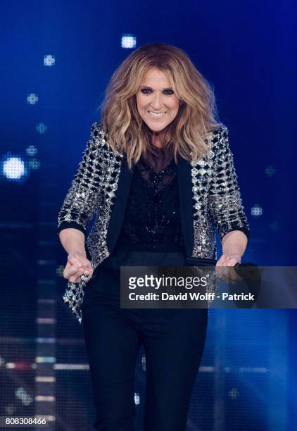 Celine Dion performs at AccorHotels Arena on July 4, 2017 in Paris, France.