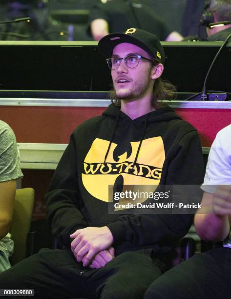 Rene - Charles Angelil attends his mother's Show at AccorHotels Arena on July 4, 2017 in Paris, France.