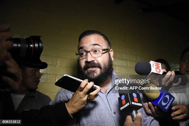 Mexico's Veracruz state governor, Javier Duarte, wanted on corruption charges by the U.S. Authorities, is seen after a hearing regarding his...