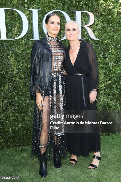 Rachele Regini and Maria Grazia Chiuri attend 'Christian Dior, couturier du reve' Exhibition Launch celebrating 70 years of creation at Musee Des...