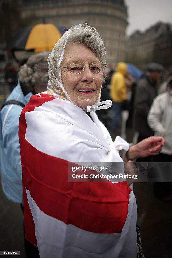 Celebrations And Flag Flying On St George's Day