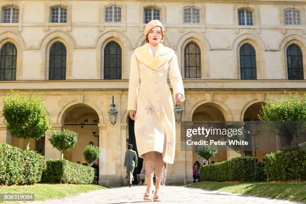 Roos Abels walks the runway during the Ulyana Sergeenko Haute Couture Fall/Winter 2017-2018 show as part of Haute Couture Paris Fashion Week on July...