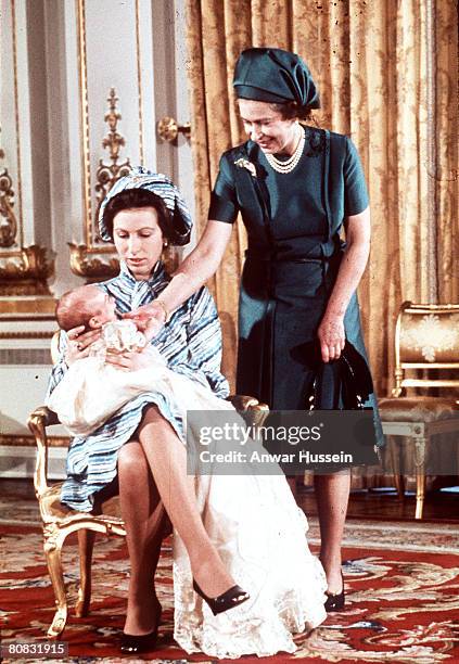 Peter Phillips, Princess Anne and HM The Queen Elizabeth II