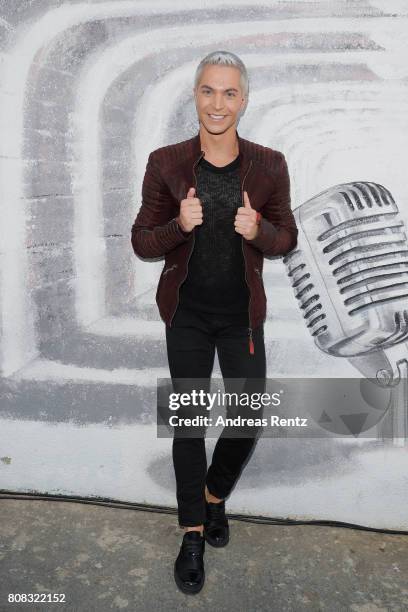 Julian David attends the Riani Fashion Show Spring/Summer 2018 at Umspannwerk Kreuzberg on July 4, 2017 in Berlin, Germany.