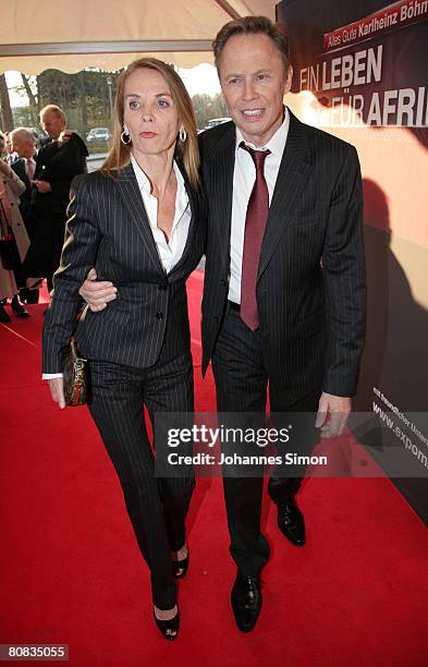 German singer Peter Kraus and his wife Ingrid arrive for the telecast "Congratulations Karlheinz Boehm - A Life For Africa" at Bavaria Film...