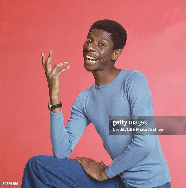 Promotional portrait of American actor Jimmie Walker on the television show 'Good Times,' Los Angeles, California, mid to late 1970s.