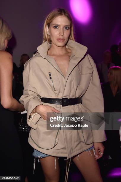 Elena Perminova attends the Alexander Vauthier Haute Couture Fall/Winter 2017-2018 show as part of Haute Couture Paris Fashion Week on July 4, 2017...