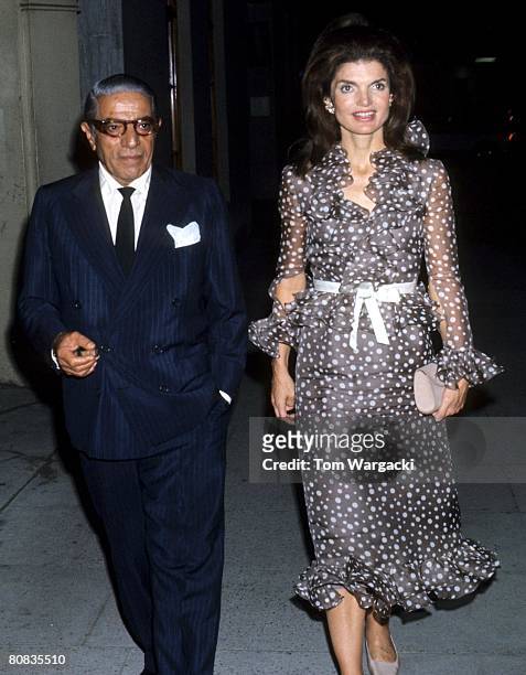 Jackie Onassis and husband Aristotle Onassis