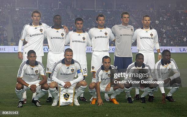 Alan Gordon, Brandon McDonald, Josh Tudela, Chris Klein, goalkeeper Steve Cronin, Greg Vanney, Sean Franklin, David Beckham, Landon Donovan, Mike...