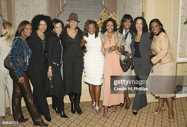 Vanessa Bell Calloway, Debra Langford, Lisa Harris, Lela Rochon Fuqua, Star Jones Reynolds, Malaak Compton-Rock, Natalie Cole, Janet Roll? and Sheryl...