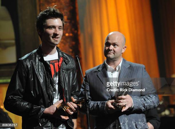 Seth Condrey and Mark Balltzglier during the Pre-Telecast at the 39th Annual GMA Dove Awards held at the Grand Ole Opry House on April 23, 2008 in...