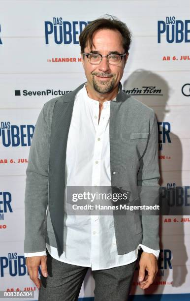 Actor Jan Josef Liefers during the ''Das Pubertier'' premiere at Mathaeser Filmpalast on July 4, 2017 in Munich, Germany.