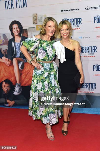 Actress Heike Makatsch and Heike Makatsch during the ''Das Pubertier'' premiere at Mathaeser Filmpalast on July 4, 2017 in Munich, Germany.