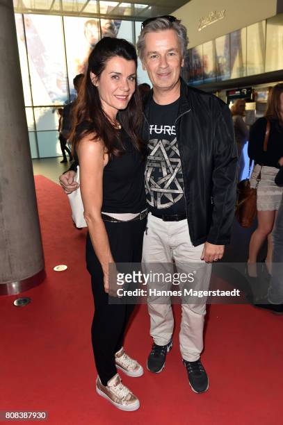 Timothy Peach and Nicola Tiggeler during the 'Das Pubertier' Premiere at Mathaeser Filmpalast on July 4, 2017 in Munich, Germany.