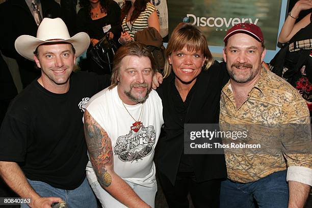 Television personalities Andy Hillstrand, Phil Harris, Amy Roloff, and Keith Colburn attend the Discovery Upfront Presentation NY - Talent Images at...