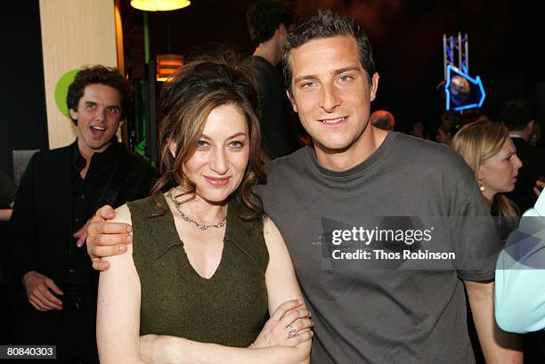 Television personalites Annabelle Gurwitch and Bear Grylls attend the Discovery Upfront Presentation NY - Talent Images at the Frederick P. Rose Hall...