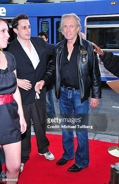 Actors Christian Serritiello and David Carradine arrive at the world premiere of the movie "Polanski Unauthorized", held at the Westwood Majestic...