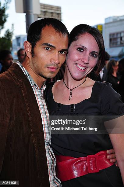 Performer DiegoDiego and guest arrive at the world premiere of the movie "Polanski Unauthorized", held at the Westwood Majestic Crest Theater on...