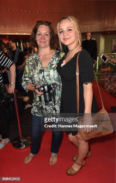 Neele Marie Nickl and her mother Heike Nickl during the 'Das Pubertier' Premiere at Mathaeser Filmpalast on July 4, 2017 in Munich, Germany.