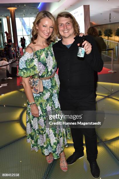 Actress Monika Gruber and Franz Xaver Zeller during the ''Das Pubertier'' premiere at Mathaeser Filmpalast on July 4, 2017 in Munich, Germany.