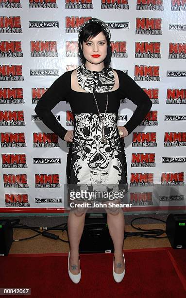 Personality Kelly Osbourne arrives to the NME Awards USA at the El Rey Theatre on April 23, 2008 in Los Angeles, California.