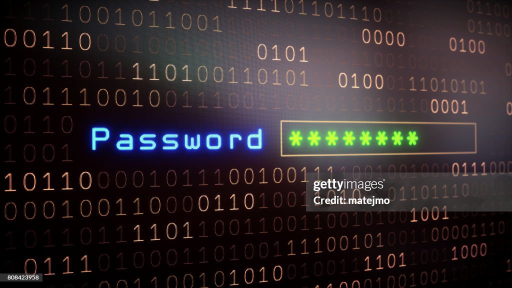 Campo de entrada de senha no binário