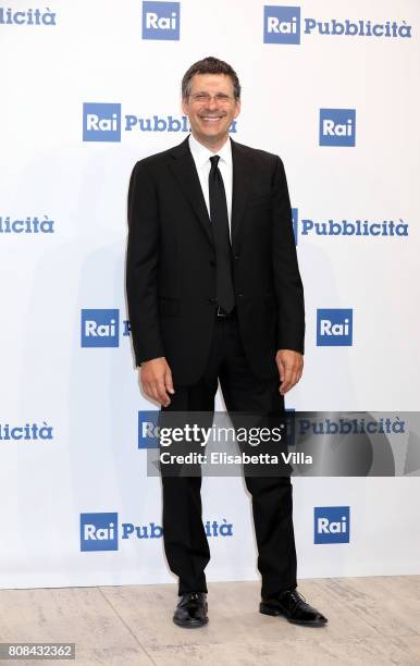 Fabrizio Frizzi attends the Rai Show Schedule Presentation In Rome on July 4, 2017 in Rome, Italy.