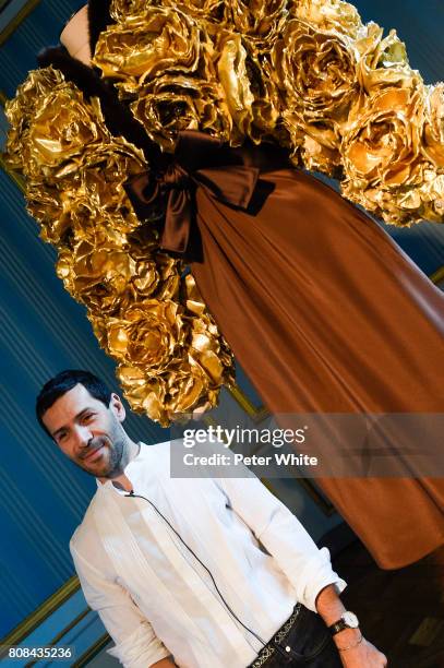 Alexis Mabille poses during the Alexis Mabille Haute Couture Fall/Winter 2017-2018 Presentation as part of Haute Couture Paris Fashion Week on July...