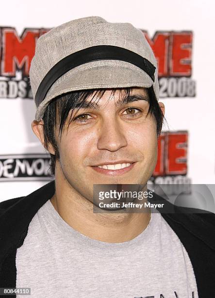 Musician Pete Wentz arrives to the NME Awards USA at the El Rey Theatre on April 23, 2008 in Los Angeles, California.