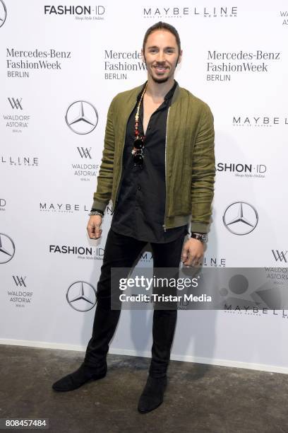 Gil Ofarim attends the Ewa Herzog show during the Mercedes-Benz Fashion Week Berlin Spring/Summer 2018 at Kaufhaus Jandorf on July 4, 2017 in Berlin,...