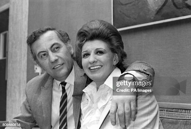 St Valentine's Eve press conference held at Granada Television Studios, Manchester, by Coronation Street stars, Alan Browning and Pat Phoenix, who...