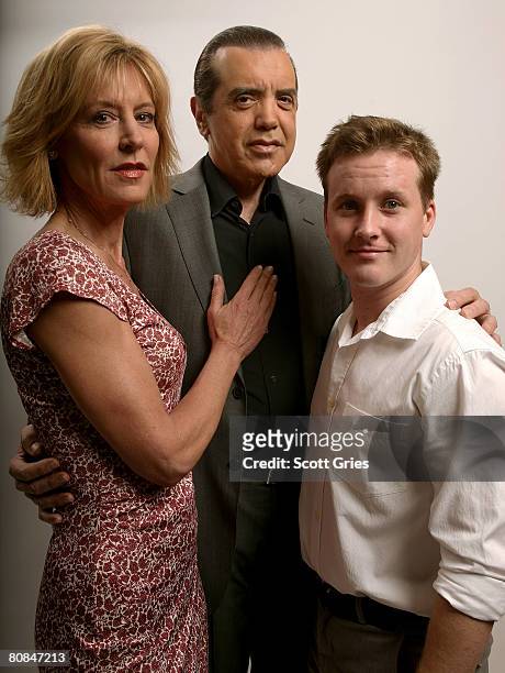 Actress Christine Lahti, actor Chazz Palminteri and actor Tom Guiry of the film "Yonkers Joe" pose for a portrait at the Amex Insider's Center during...