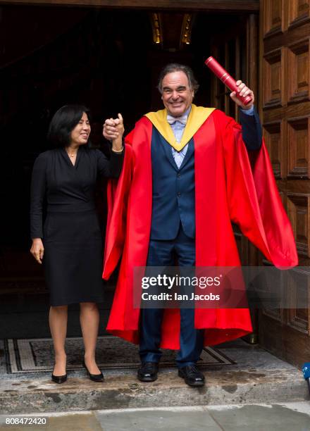 Film Director Oliver Stone Receives A Honorary Degree From Edinburgh University July 4, 2017 in Edinburgh, Scotland.