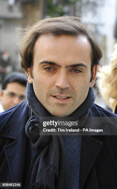 Nicolas Granatino arrives to hear the ruling on his divorce case with Katrin Radmacher at the Supreme Court in London.