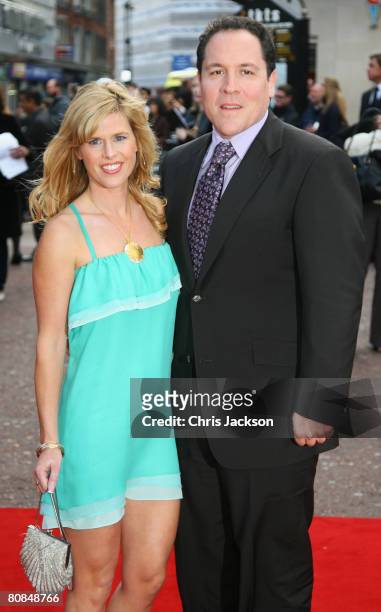 Director Jon Favreau and wife Joya Tillem attend the UK Charity Premiere of 'Iron Man' held at the Odeon Leicester Square on April 24, 2008 in...