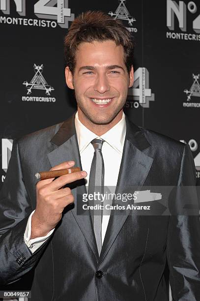 Spanish model Juan Garcia attends Montecristo No.4 Party at the ME Hotel on April 24, 2008 in Madrid, Spain.