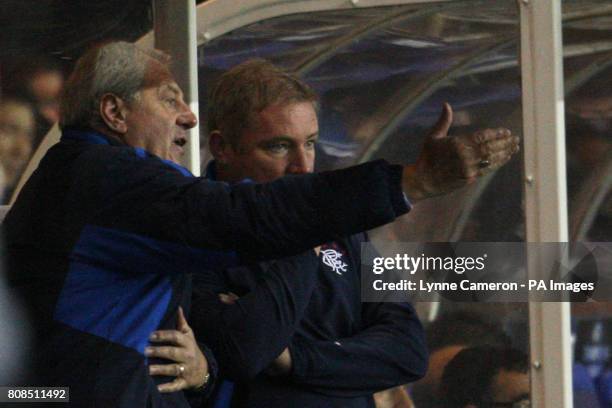 Rangers manager Walter Smith with Ally McCoist in the dug out