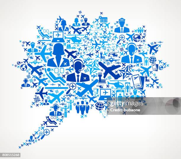 chatbubbles aviation and air planes vector graphic - first class plane stock illustrations