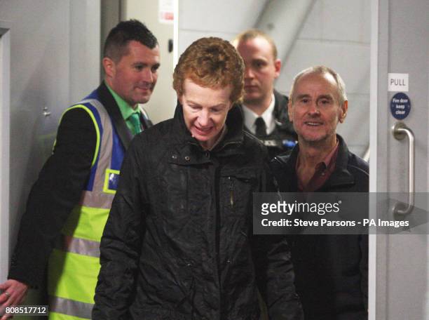 Paul Chandler and his wife Rachel Chandler 60, from Tunbridge Wells, Kent, arrive back in the UK at Heathrow Airport after being freed after being...