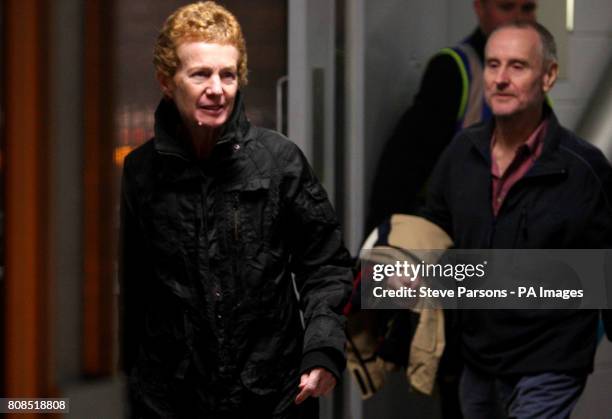 Paul Chandler, 57 and his wife Rachel Chandler 60, from Tunbridge Wells, Kent, arrive back in the UK at Heathrow Airport after being freed after...