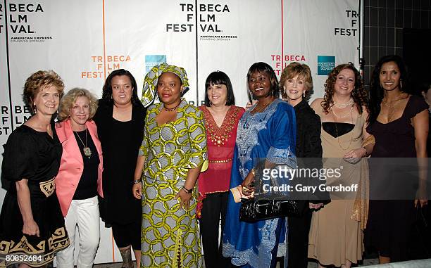 Director Virginia Reticker, Erica Jong, Tv Personality Rosie O'Donnell, Leynah Gbowee, writer Eve Ensler, Janet Johnson-Bryant, Actress Jane Fonda,...