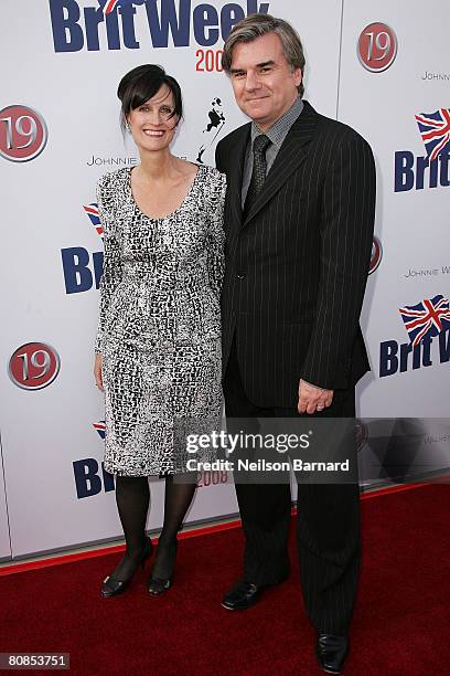 Consul General Bob Peirce and wife Sharon Harroun attend the launch party for BritWeek held at the British Consul General's Official Residence on...