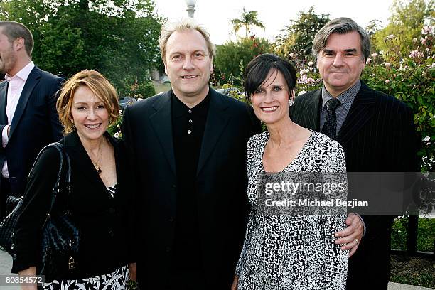 Actress Patricia Heaton, her husband actor David Hunt, Sharon Harroun-Peirce and her husband British Consul-General Bob Peirce attend the BritWeek...