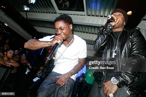 Lil Wayne and Birdman perform at the 11th Annual BMI Atlanta Unsigned Artist Showcase on April 24, 2008 in Atlanta, GA.