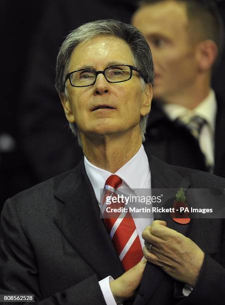 Liverpool owner John W Henry in the stands prior to kick-off