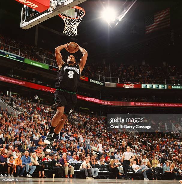 Ryan Gomes of the Minnesota Timberwolves goes to the basket during the game against the Phoenix Suns on April 4, 2008 at US Airways Center in...