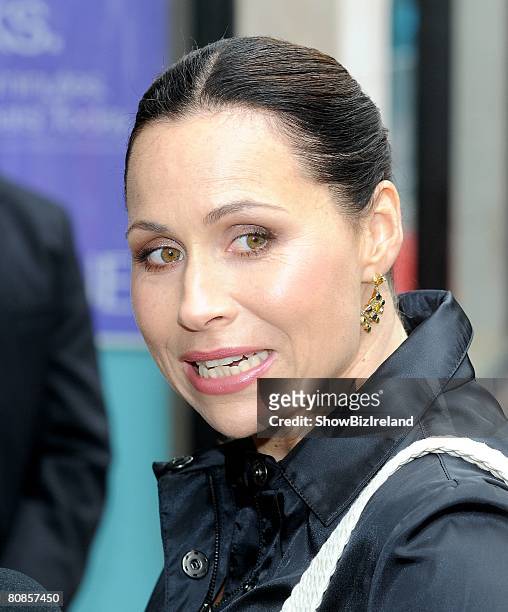 Actress Minnie Driver launches "Fashion Targets Breast Cancer" Ireland campaign at the Grafton Street store, April 25, 2008 in Dublin, Ireland....