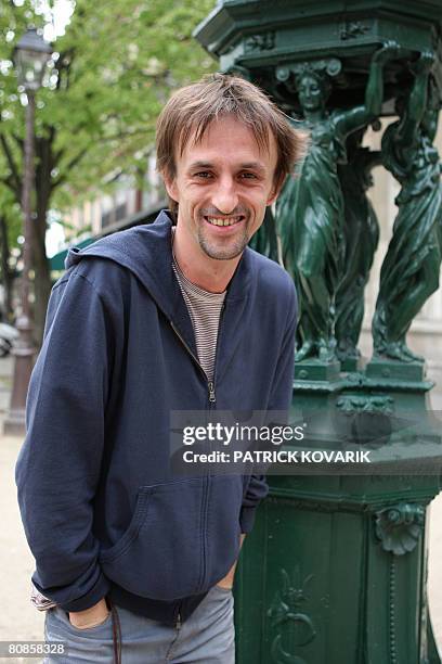 Italian director Gianni Zanasi poses in Paris on April 18, 2008 in Paris. Eight years after Beside Myself, Gianni Zanasi's last film "Ciao Stefano"...